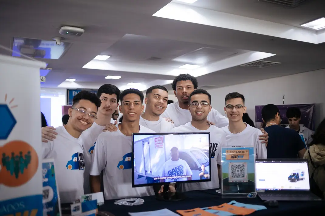 Stand na feira de projetos